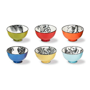 Set 6 Coppette in Ceramica Pechino Multicolor - WD Lifestyle