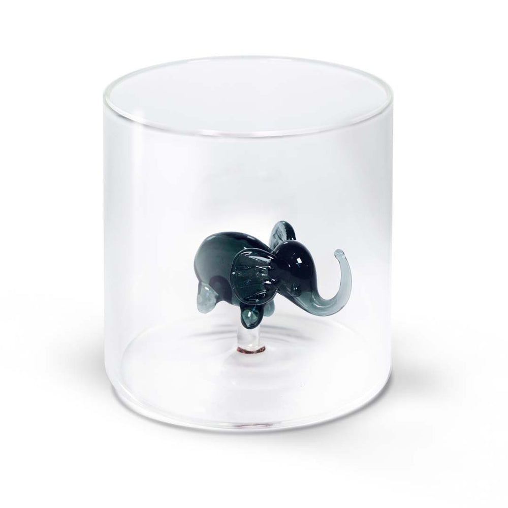 Bicchiere vetro borosilicato con soggetto colorato "Animali" – WD Lifestyle
