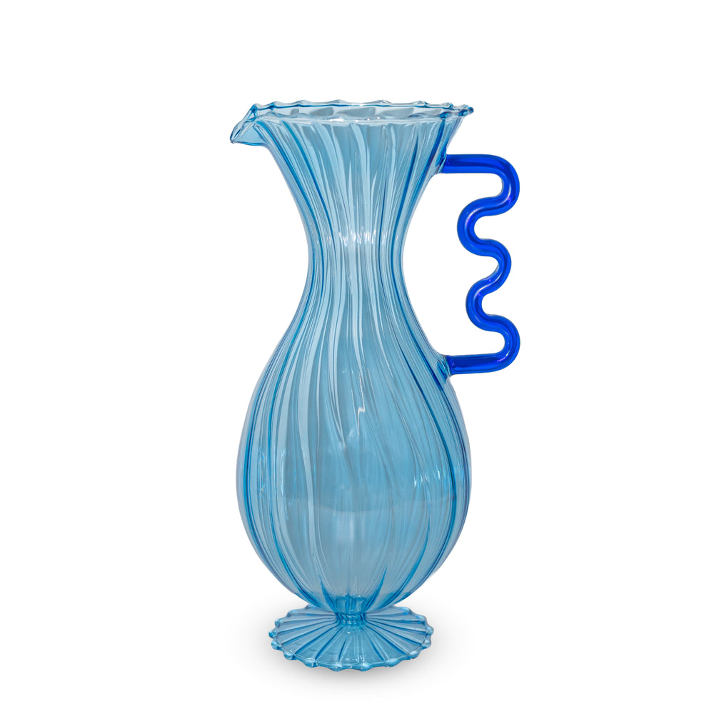Caraffa in Vetro Colorata Azzurro – WD Lifestyle