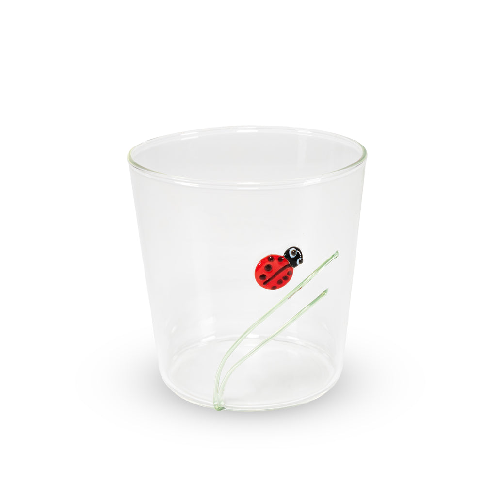 Bicchiere in vetro borosilicato 250 ml con decoro colorato – WD Lifestyle