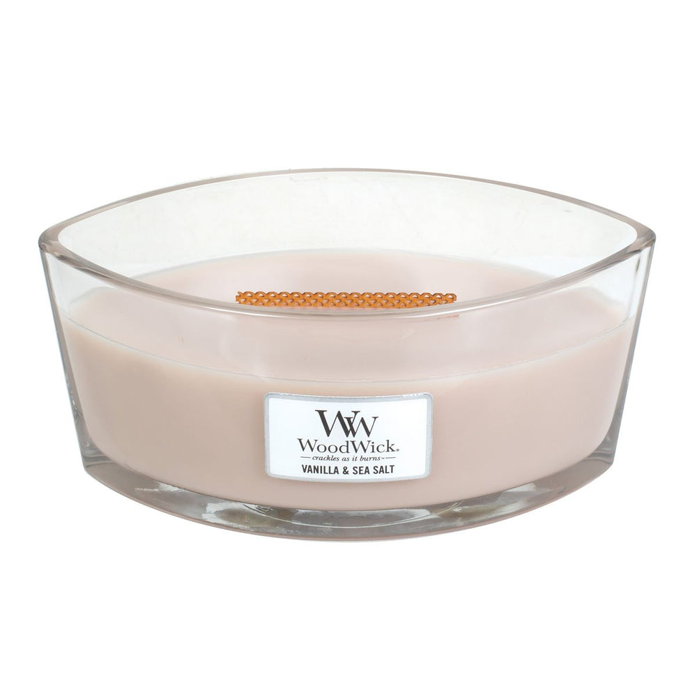 WoodWick Candela Vanilla & Sea Salt