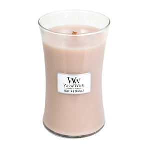 WoodWick Candela Vanilla & Sea Salt