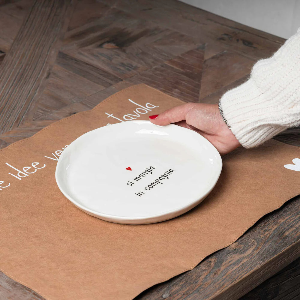 Simple Day - Set 2 Piatti da dessert Si mangia in compagnia