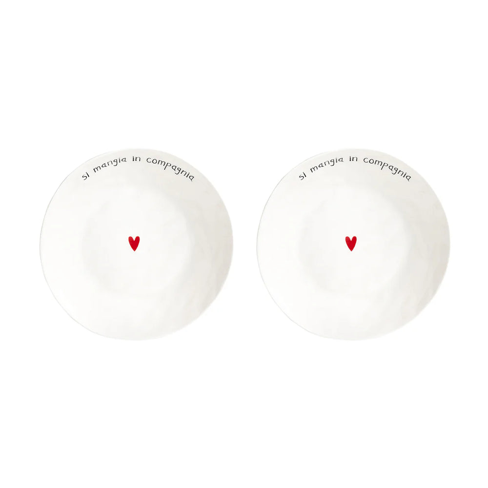 Simple Day - Set 2 Piatti fondi Si mangia in compagnia