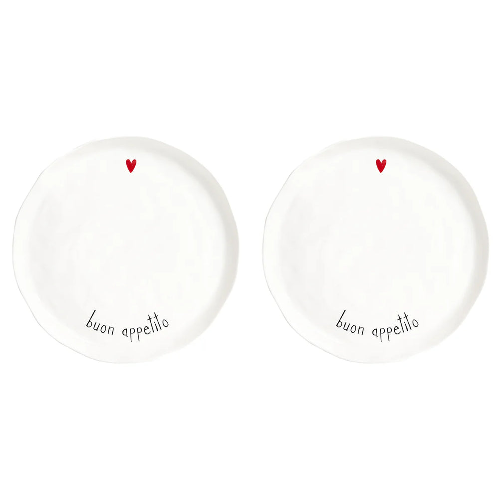 Simple Day - Set 2 Piatti piani Buon appetito 