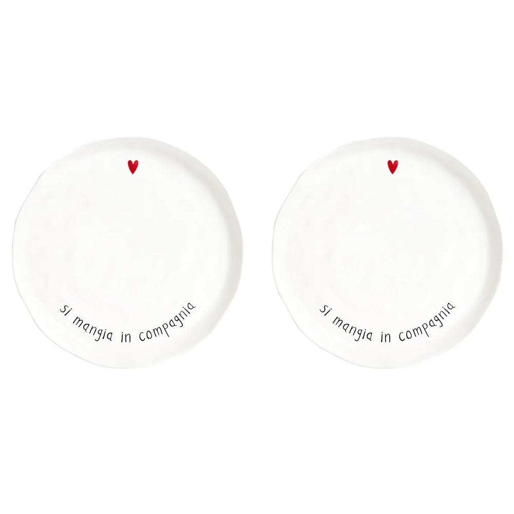 Simple Day - Set 2 Piatti piani Si mangia in compagnia