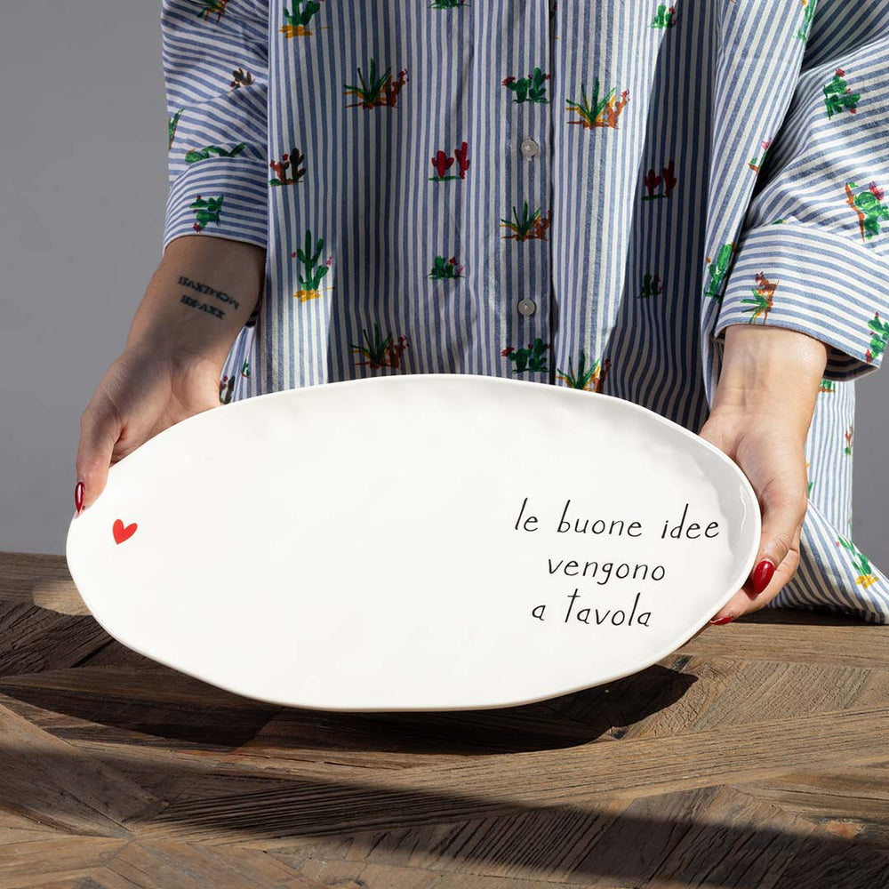 Simple Day - Piatto ovale Le buone idee vengono a tavola